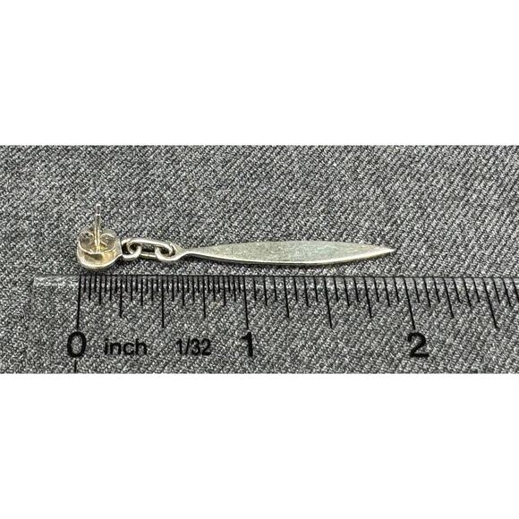 Vintage Pink Mother of Pearl Sterling Earrings - Picture 4 of 7